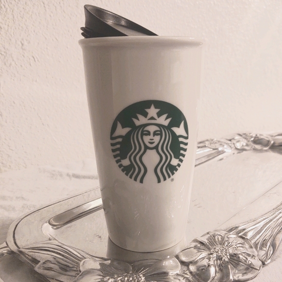 Logo Starbucks Travel Coffee Tea Mug w/ lid 12oz.